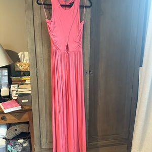 💗 Pink Maxi Size 6 Top Shop Dress with cute little cut out in the torso